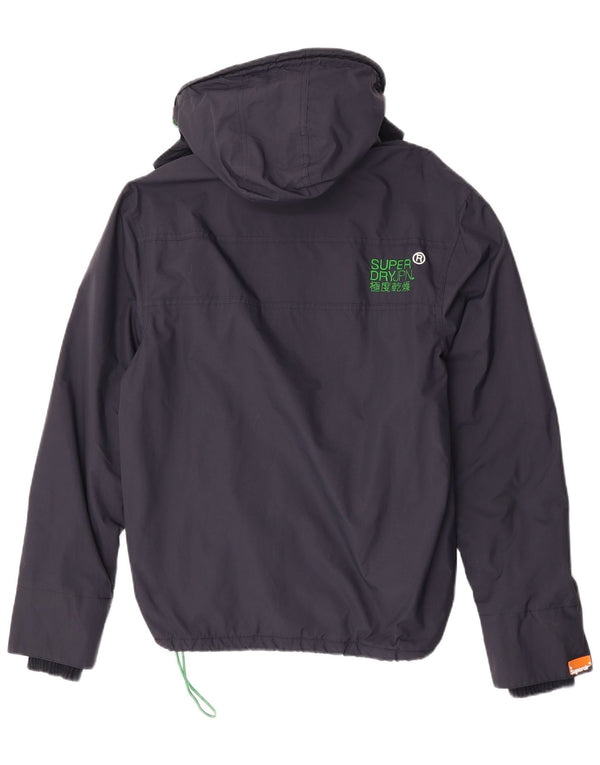 Superdry Herren Windcheater Kapuzen-Windjacke UK 40 Large Marineblau