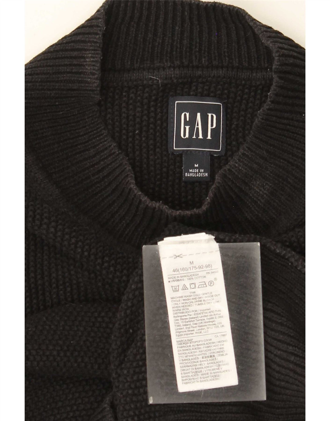 Gap Rollkragenpullover für Damen, UK 14, mittelschwarz, Baumwolle