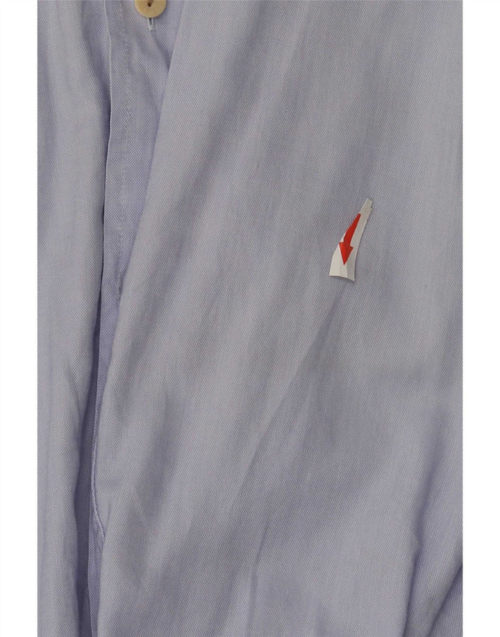 ALVIERO MARTINI Herrenhemd Größe 39 15 1/2 mittelblaue Baumwolle