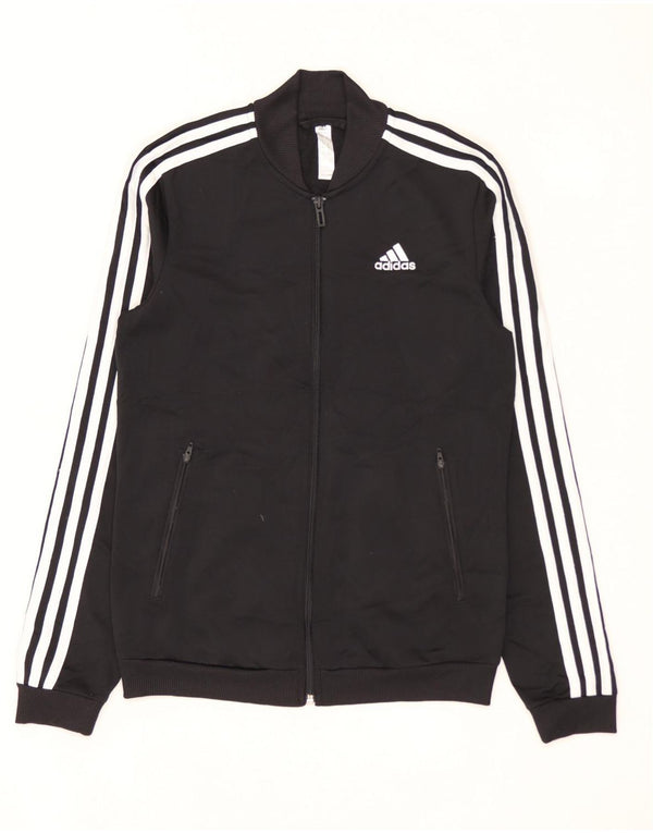 ADIDAS Damen Trainingsanzug Top Jacke UK 4/6 XS Schwarz Polyester