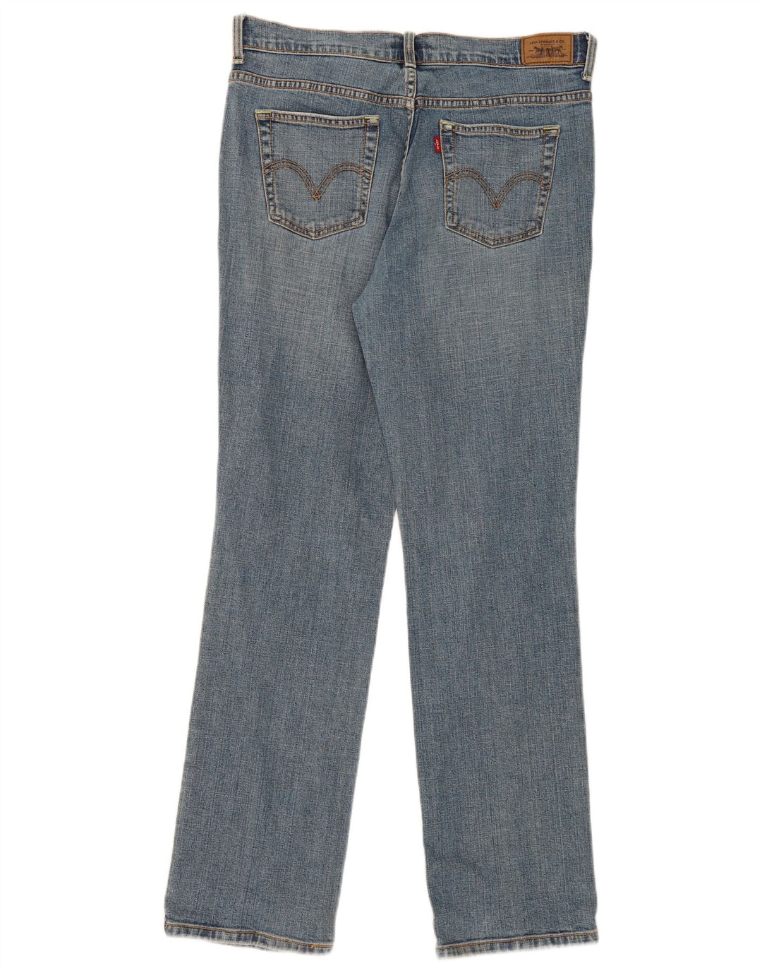 Levi's Damen 505 Straight Jeans US 10 Large W34 L32 Blaue Baumwolle
