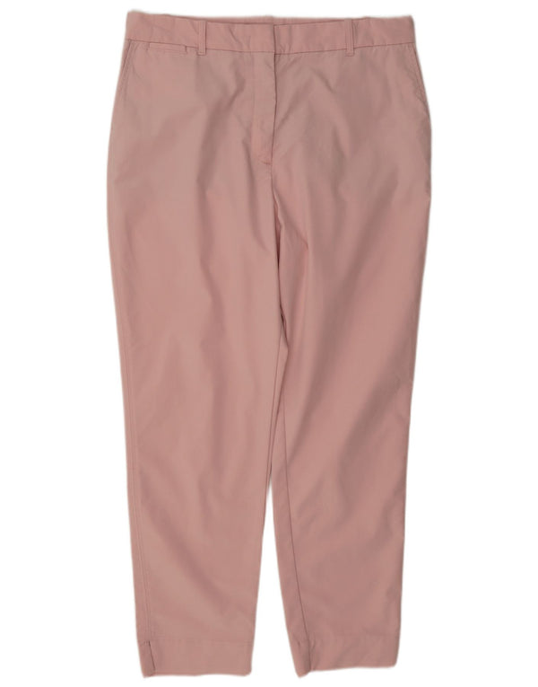 Marks & Spencer Damen-Chinohose mit hoher Taille, UK 14, Größe L W32 L28, Rosa