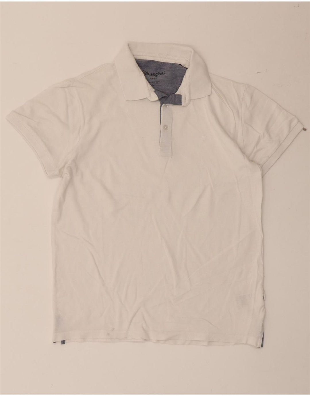 WRANGLER Herren-Poloshirt mit normaler Passform, mittelweiße Baumwolle