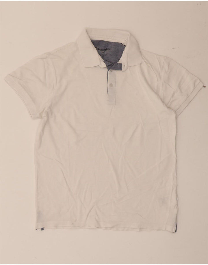 WRANGLER Herren-Poloshirt mit normaler Passform, mittelweiße Baumwolle