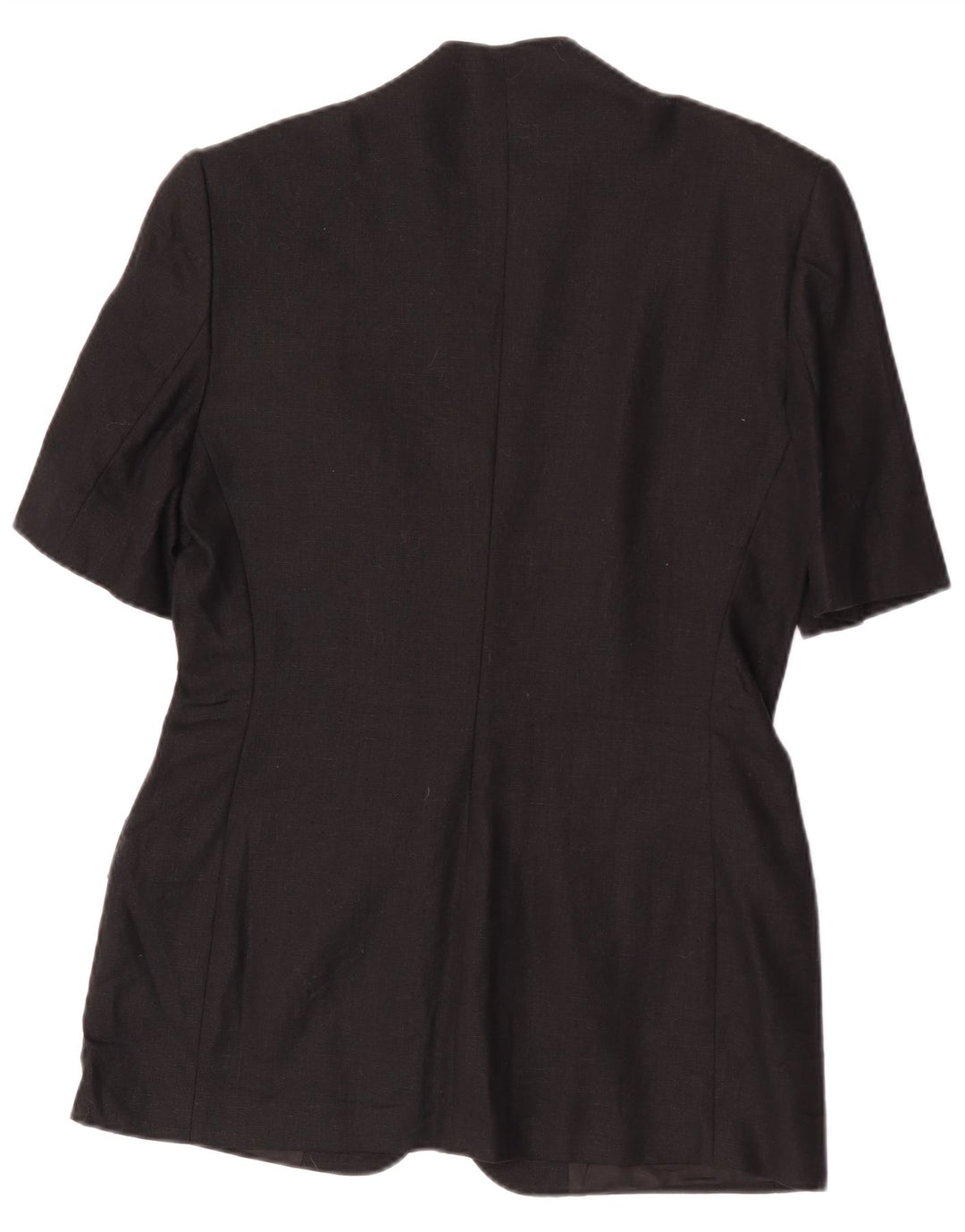 Les Copains Damen-Blazer, kurzärmelig, 1 Knopf, Größe IT 44, mittelschwarz