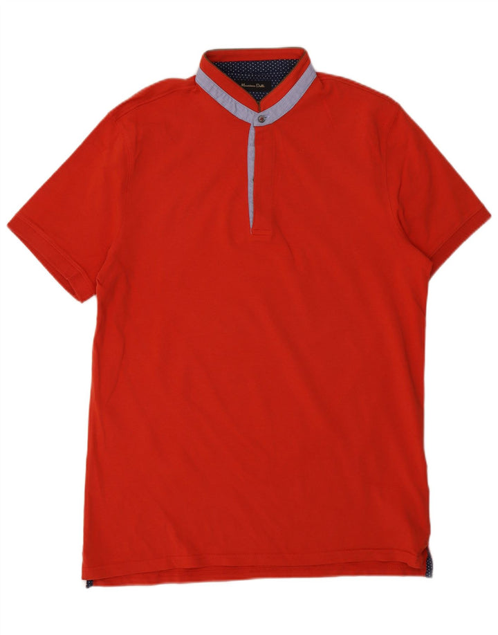 Massimo Dutti Herren-Poloshirt aus mittelroter Baumwolle