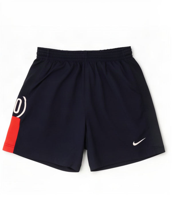 Nike Mens Graphic Sport Shorts Medium Navy Blue Colourblock Polyester