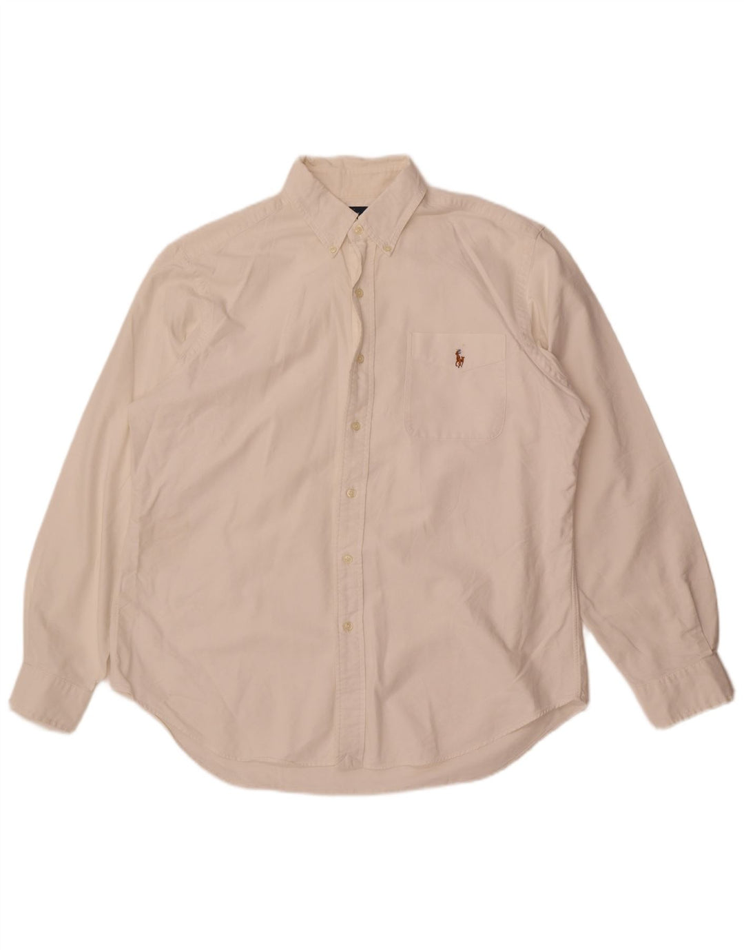 Ralph Lauren Herren-Hemd mit klassischer Passform, Größe L, Weiß