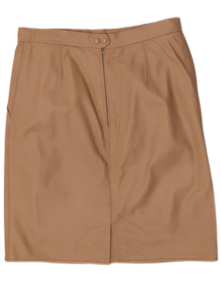 Vintage Damen Lederrock W32 Medium Beige