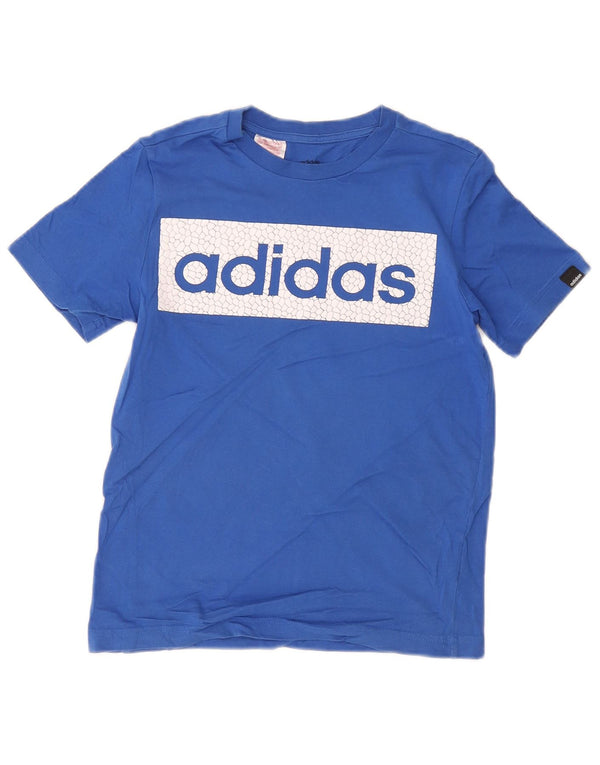 Adidas Jungen Graphic T-Shirt Top 11–12 Jahre, blaue Baumwolle