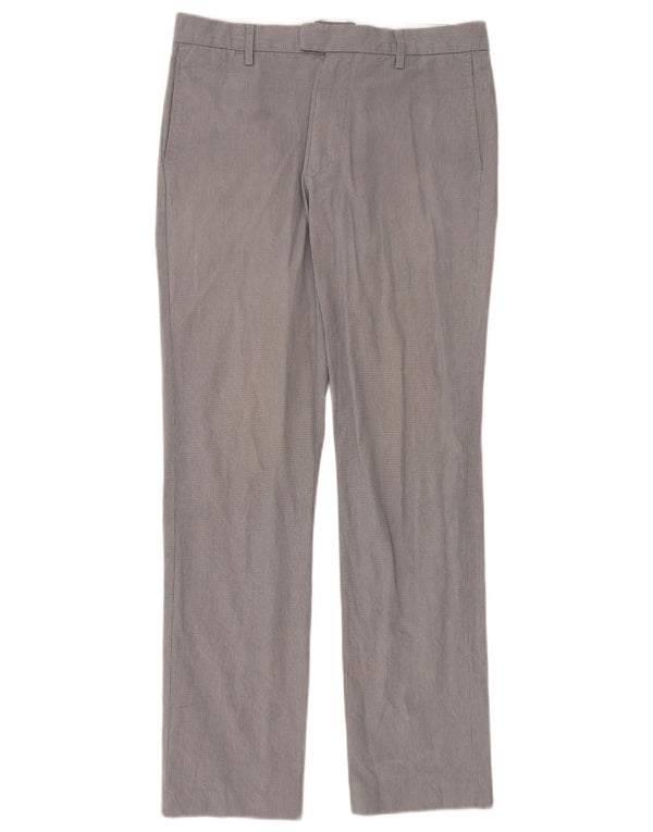 Dockers Herren-Anzughose, gerade, W32, L34, grau kariert, Baumwolle
