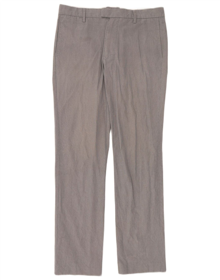 Dockers Herren-Anzughose, gerade, W32, L34, grau kariert, Baumwolle