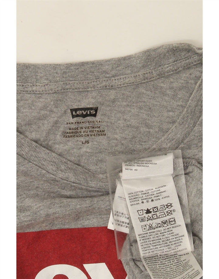 Levi's Herren-T-Shirt mit Grafik, groß, grau gesprenkelte Baumwolle