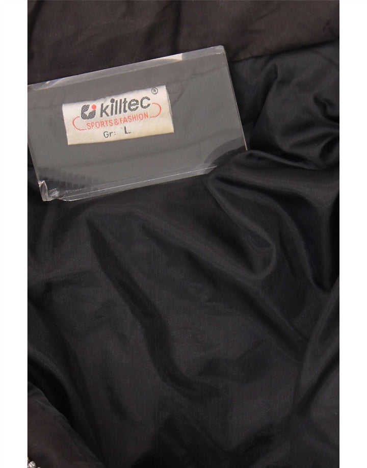 Killtec Herren-Skioverall mit grafischer Kapuze, großes rotes Farbblock-Polyester