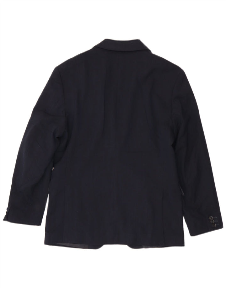 Zara Herren-Blazerjacke mit 2 Knöpfen, EU 46, klein, marineblau, Polyester