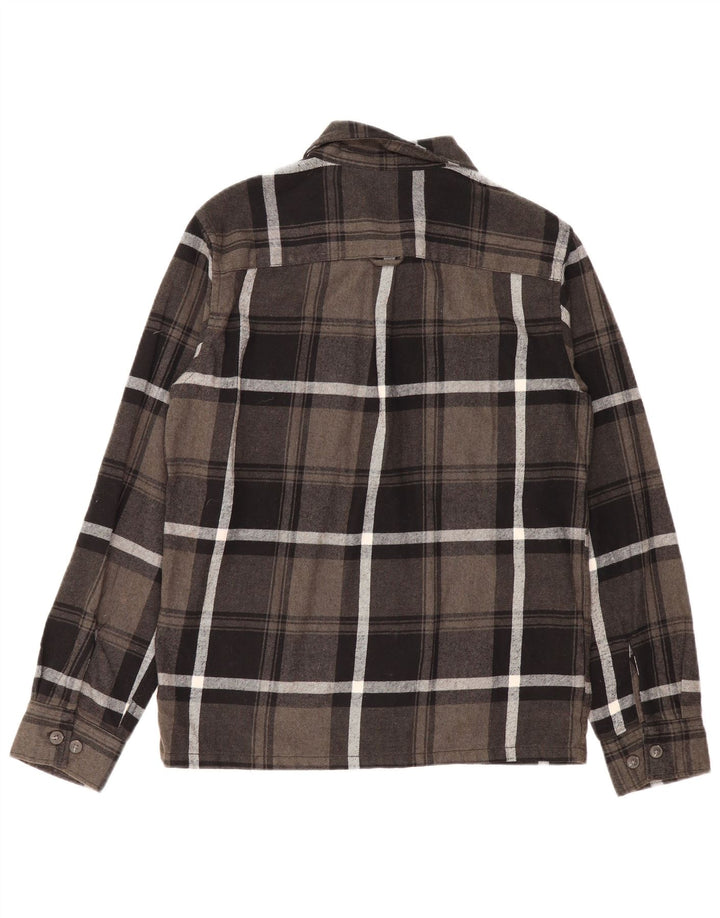 Jack & Jones Herren-Flanellhemd, klein, grau kariert, Baumwolle