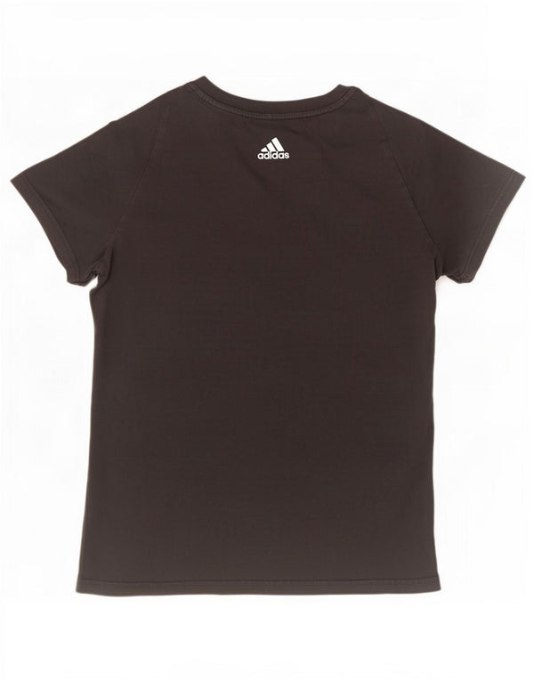 Adidas Damen Grafik T-Shirt Top UK 16/18 Große schwarze Baumwolle
