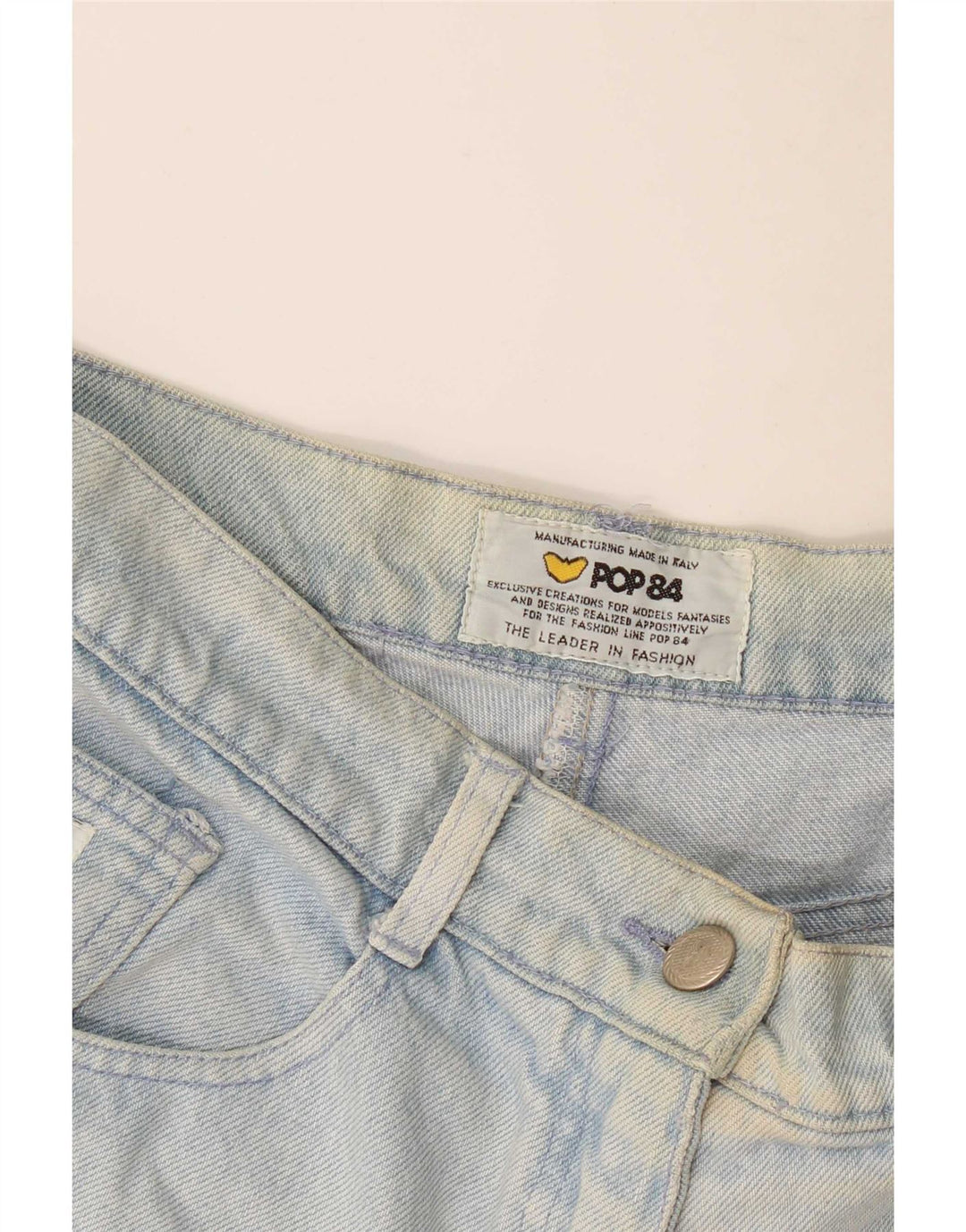 POP 84 Damen Jeansshorts W28 Mittelblau