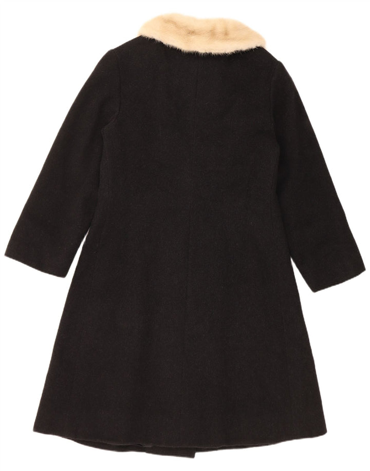 Vintage Damen Mantel UK 10 Small Schwarz