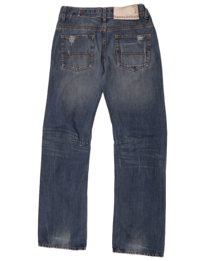 Superdry Herren Straight Jeans W28 L33 Blaue Baumwolle