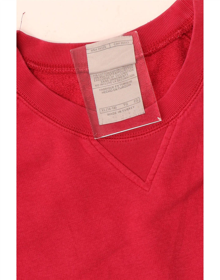 Nike Damen Sweatshirt Pullover US 16/18 XL Rosa Baumwolle