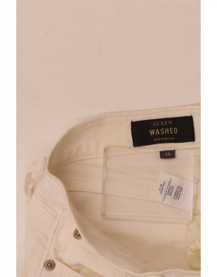 J. Crew Damen Jeansshorts W28 Mittelweiße Baumwolle