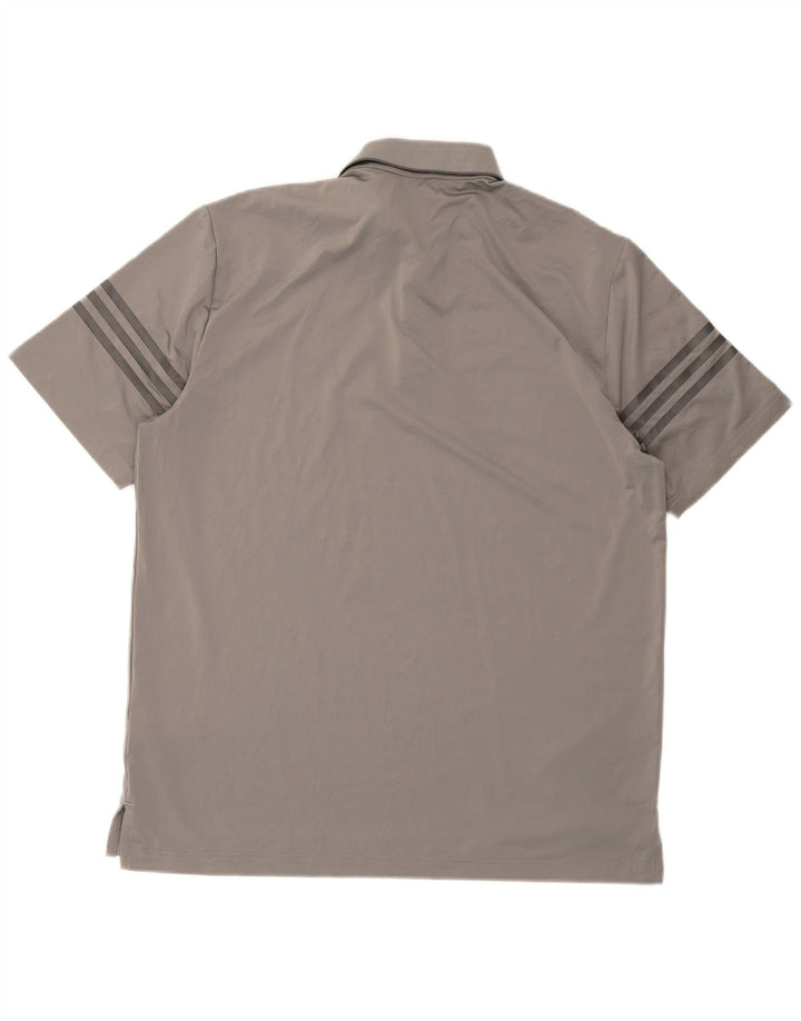 ADIDAS Herren-Poloshirt, großes graues Polyester