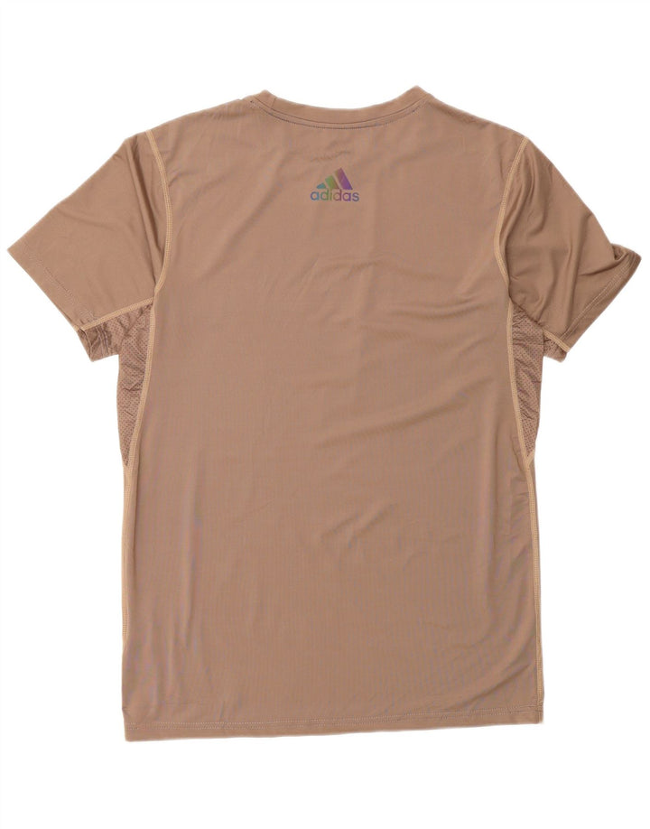 Adidas Herren Aeroready Graphic T-Shirt Top Large Braun Polyester
