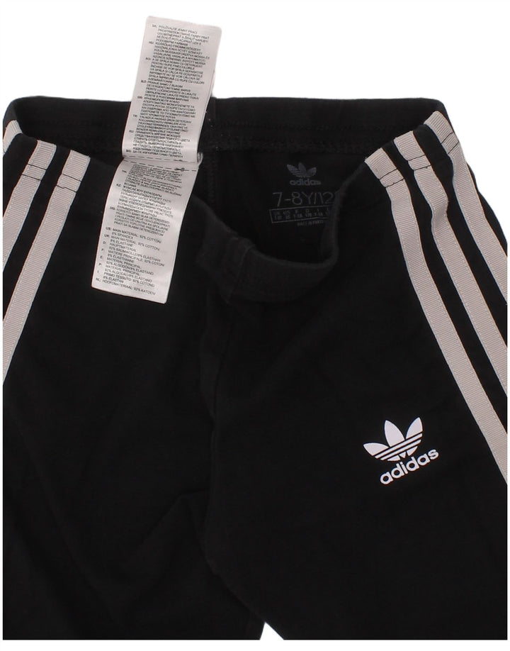 Adidas Mädchen Shorts 7-8 Jahre Schwarz Baumwolle Sport
