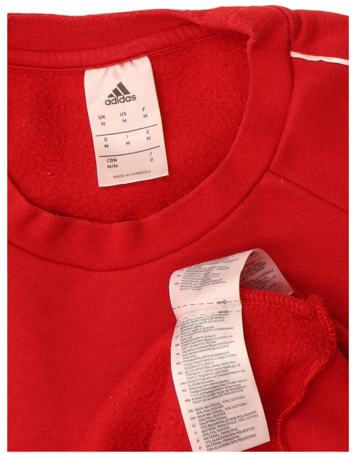 Adidas Herren Grafik-Sweatshirt-Pullover aus mittelroter Baumwolle