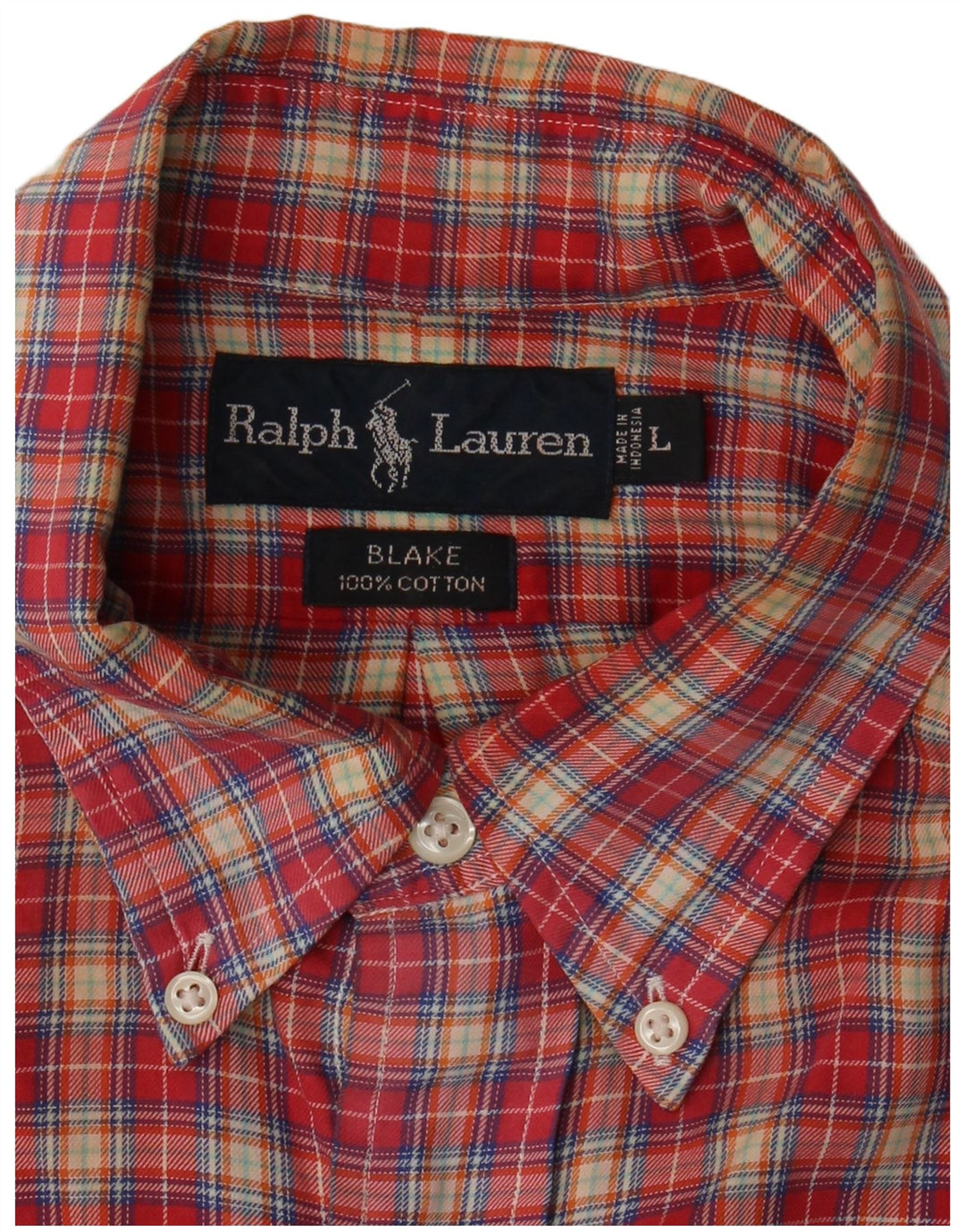 RALPH LAUREN Herren-Blake-Flanellhemd mit lockerer Passform, große rote Karo-Baumwolle
