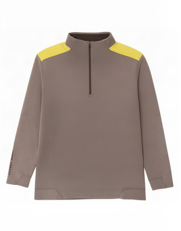 Under Armour Herren Cold Gear Pullover-Trainingsanzug-Oberteil 2XL, Grau, Farbblock