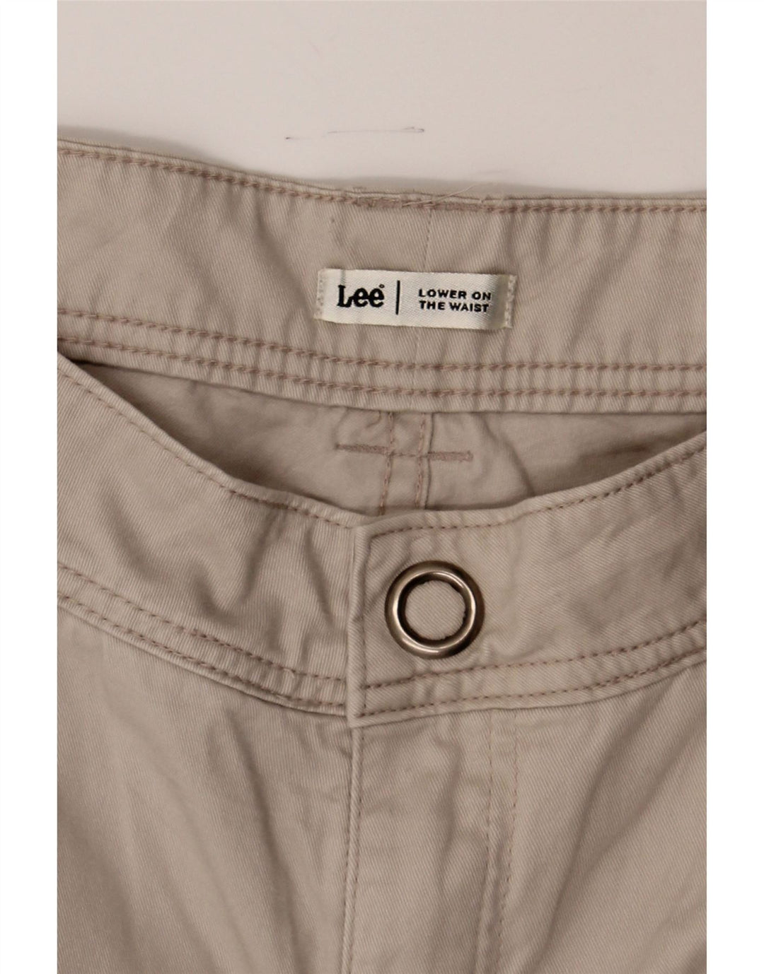 LEE Womens Casual Shorts US 12 Large W31 Beige Cotton Vintage Lee and Second-Hand Lee from Messina Hembry 