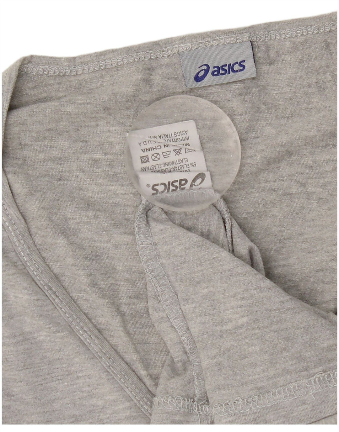 Asics Damen Top Langarm UK 12 Mittelgraue Baumwolle