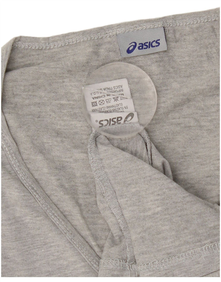 Asics Damen Top Langarm UK 12 Mittelgraue Baumwolle