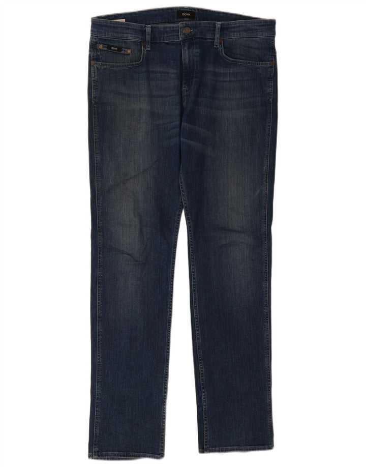 Hugo Boss Herren Slim Jeans W34 L32 Blaue Baumwolle