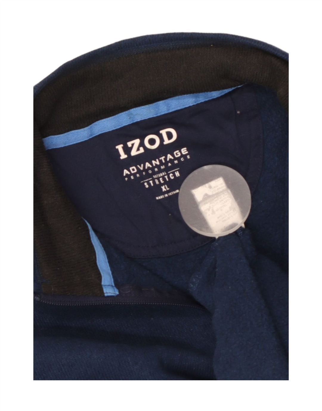 Izod Herren-Sweatshirt mit Reißverschluss am Hals, XL, Marineblau, Polyester