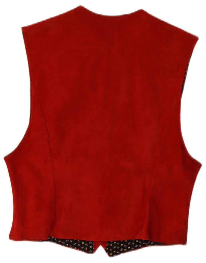 Vintage Damen Weste UK 10 Klein Rot