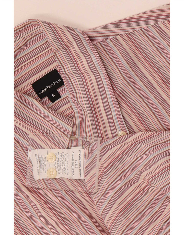 Calvin Klein Jeans Herrenhemd, klein, mehrfarbig, gestreift, Baumwolle