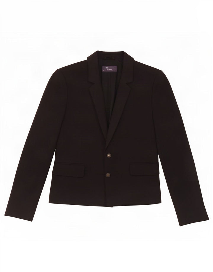 Marks & Spencer Damen-Blazer mit maßgeschneiderter Passform, Gr. 12, mittelschwarz