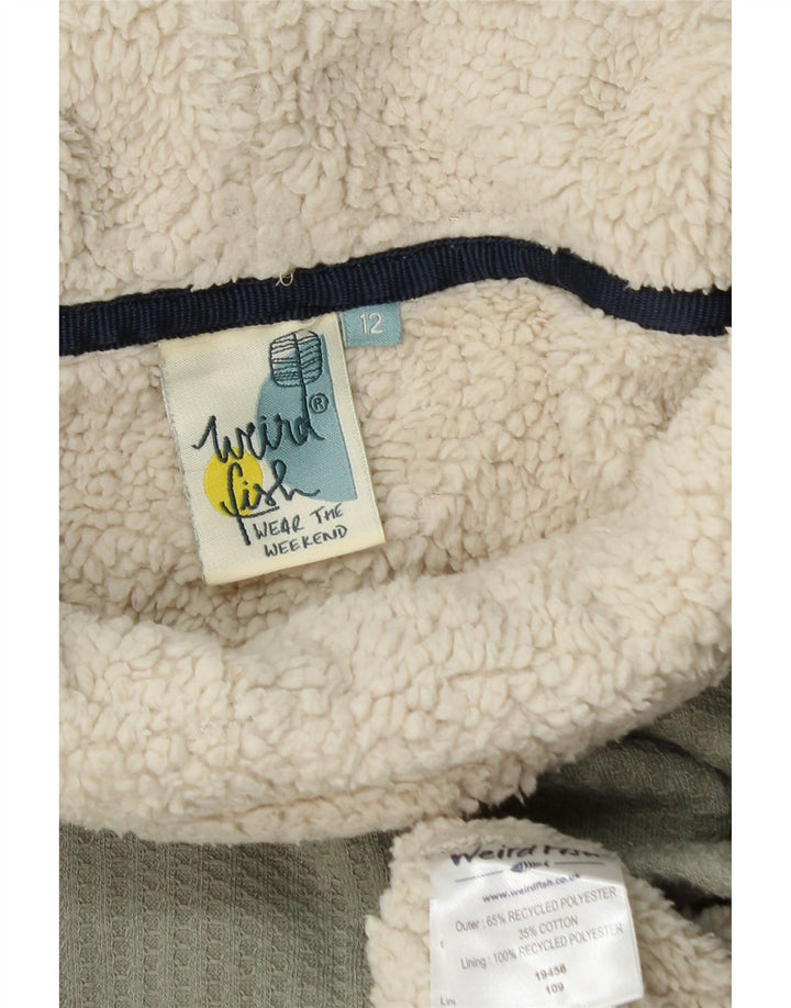 Weird Fish Damen Sweatshirt Pullover UK 12 Mittelgrün Polyester