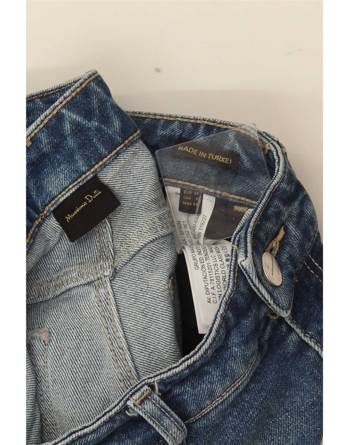 Massimo Dutti Damen Slim Jeans EU 38 Small W28 L26 Blaue Baumwolle