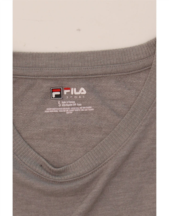 FILA Womens T-Shirt Dress UK 10 Small Grey Polyester Vintage Fila and Second-Hand Fila from Messina Hembry 