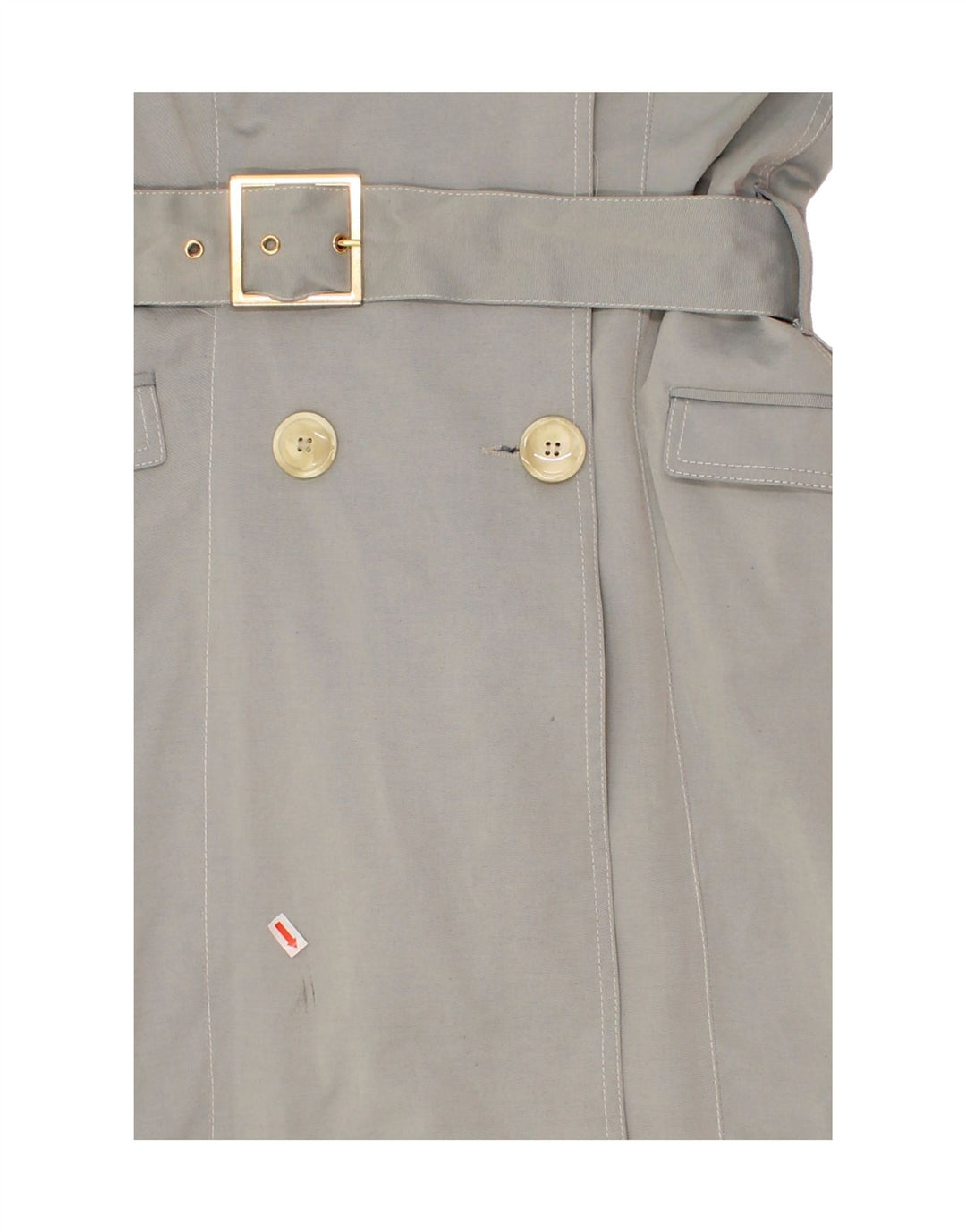 SPORTSTAFF Womens Trench Coat UK 12 Medium  Grey Polyester Vintage Sportstaff and Second-Hand Sportstaff from Messina Hembry 