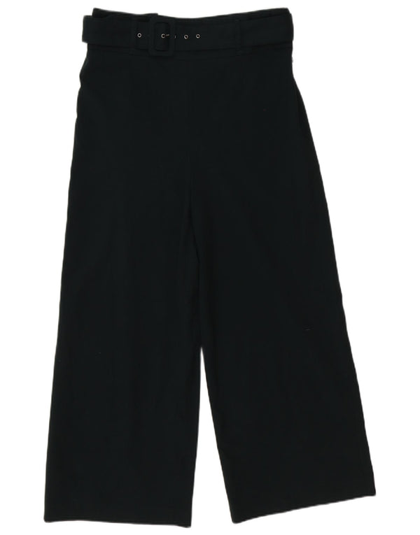 Zara Damen-Hose mit weitem Bein, mittelgroß, W30, L25, grünes Polyester