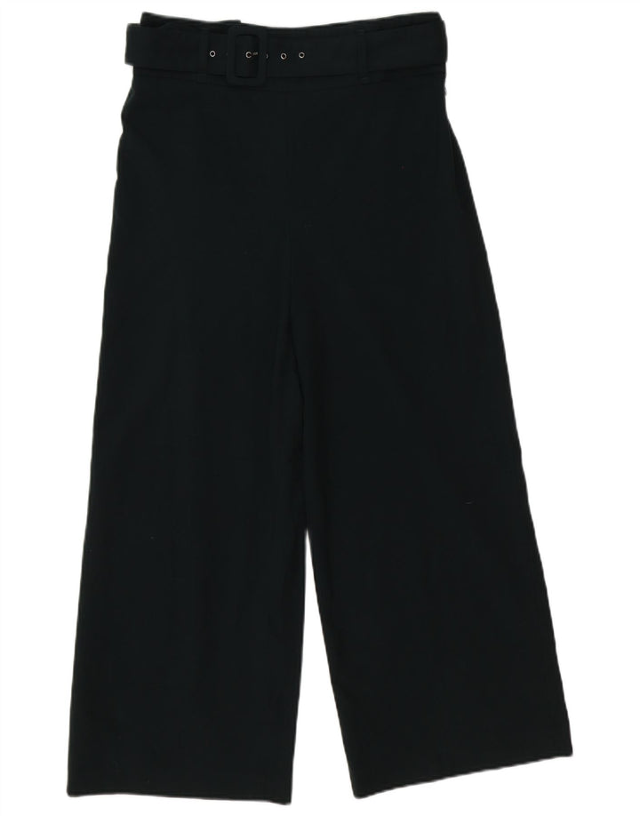 Zara Damen-Hose mit weitem Bein, mittelgroß, W30, L25, grünes Polyester
