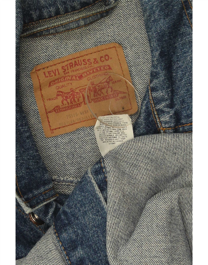 Levi's Herren Jeansjacke UK 38 Mittelblaue Baumwolle