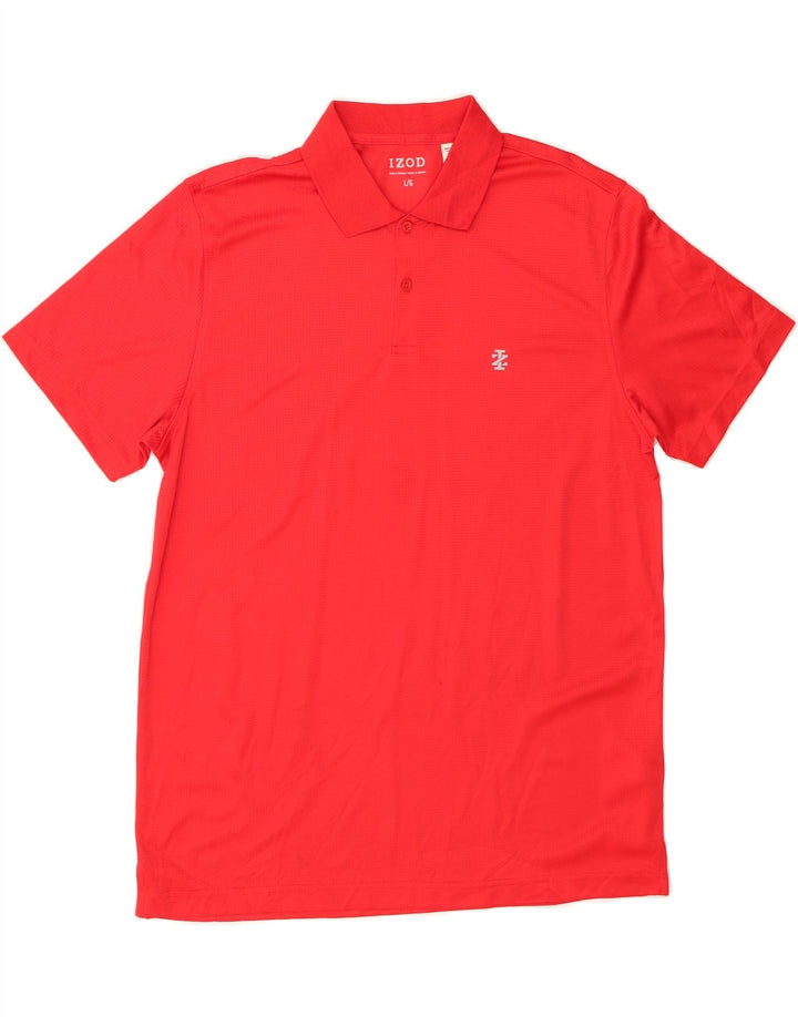 IZOD Mens Polo Shirt Large Red Polyester Vintage Izod and Second-Hand Izod from Messina Hembry 