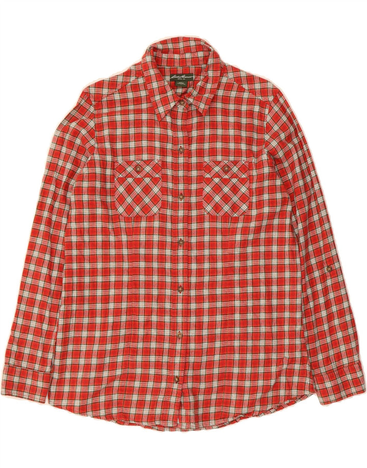 EDDIE BAUER Womens Flannel Shirt UK 16 Large Red Check Cotton Vintage Eddie Bauer and Second-Hand Eddie Bauer from Messina Hembry 