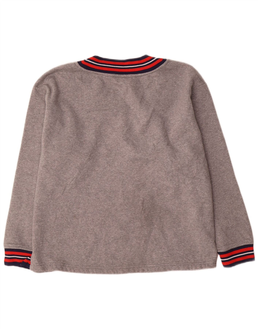 Fila Damen Grafik-Sweatshirt-Pullover UK 14 Large Grau Farbblock